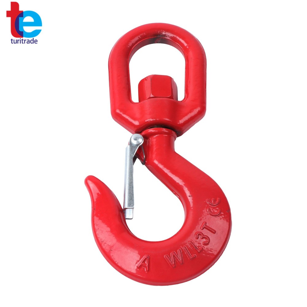3 Ton 5/8" Locking Swivel Hook Grade 80 Lifting Hook Rigging with Latch