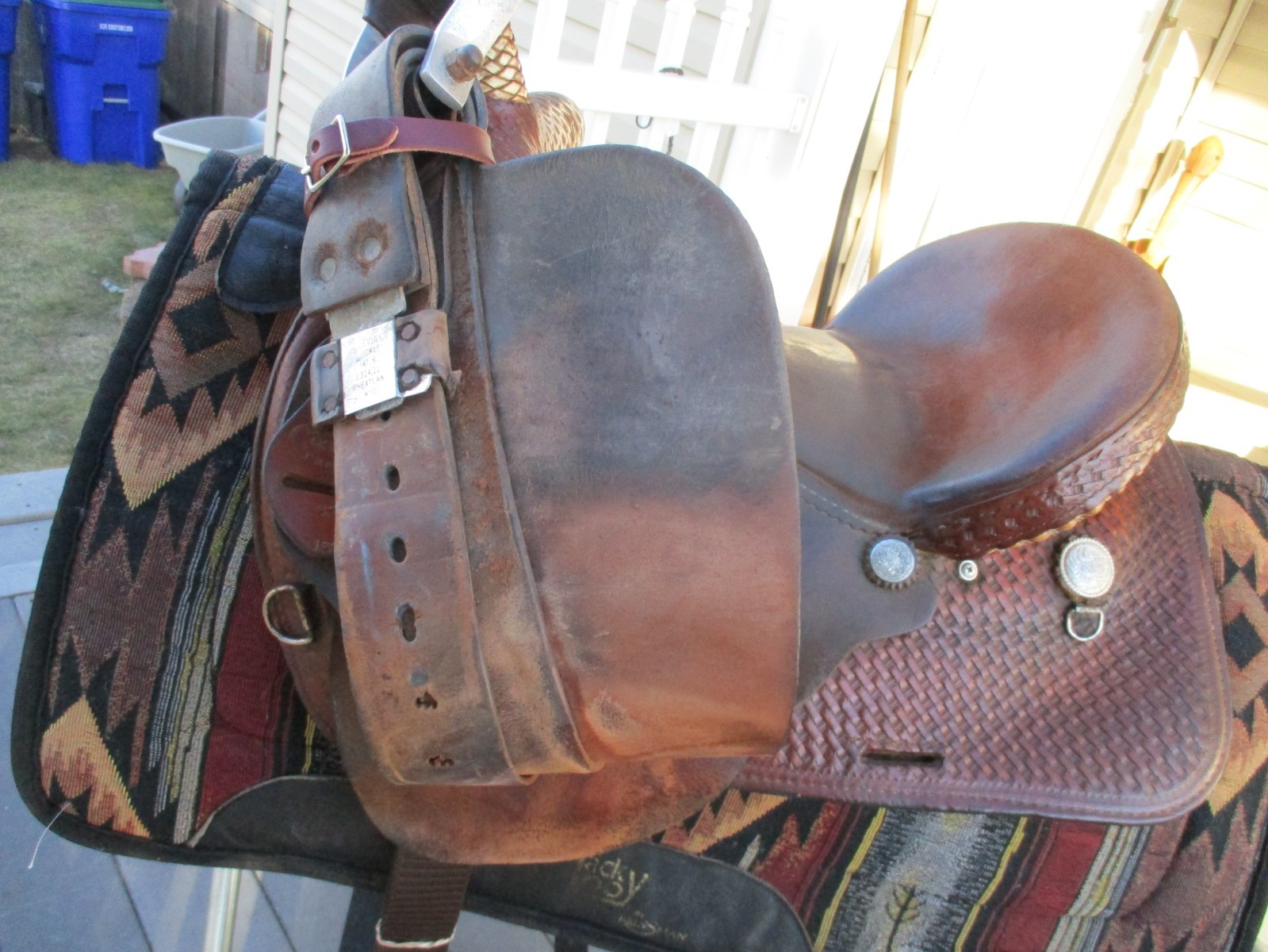 15'' FQH BARS #425 DAKOTA SADDLERY WESTERN BEAR TRAP BARREL SADDLE