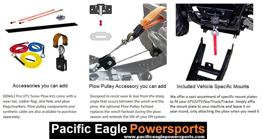 Honda Talon Pro 66" Snow Plow Kit, Pushtubes & Plow Mount