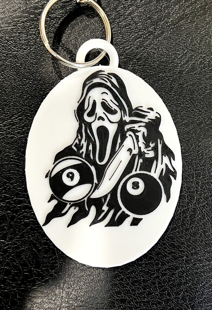 Billiard Chalk Holder Key Chain for Taom/Predator/Master - Ghostface 8/9Ball