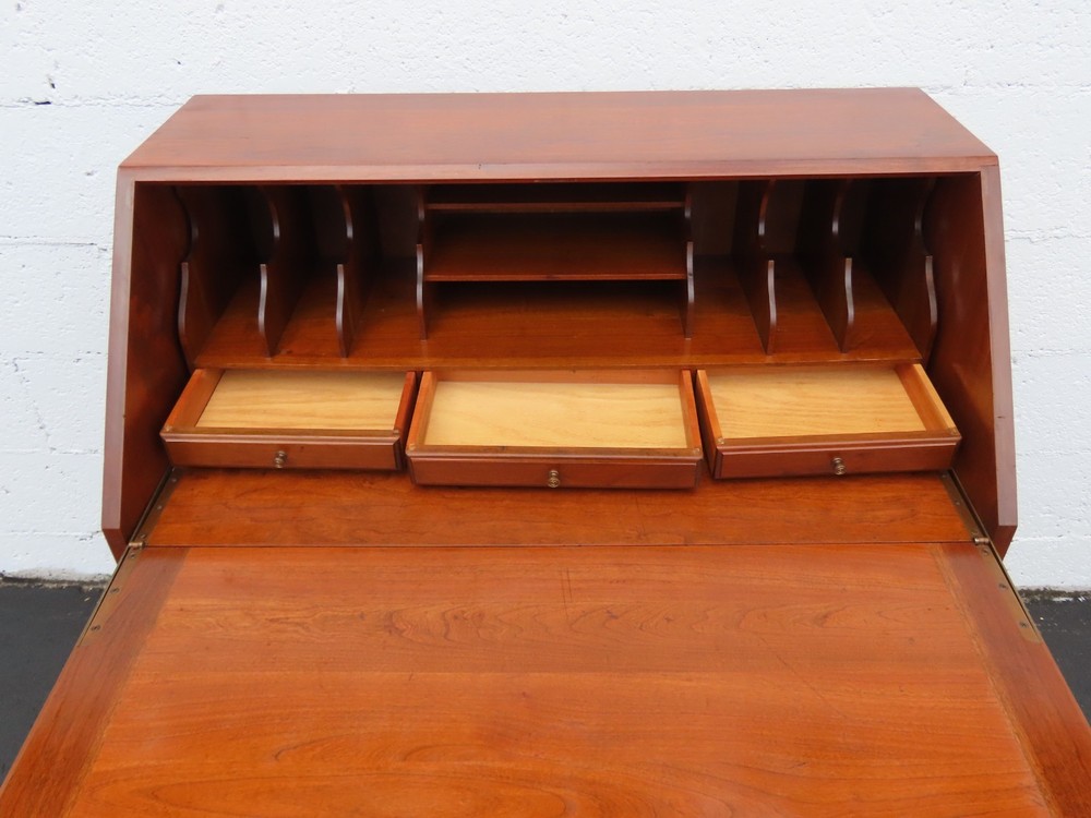 Maddox 1940s Solid Cherry Large Secretary Desk 6393