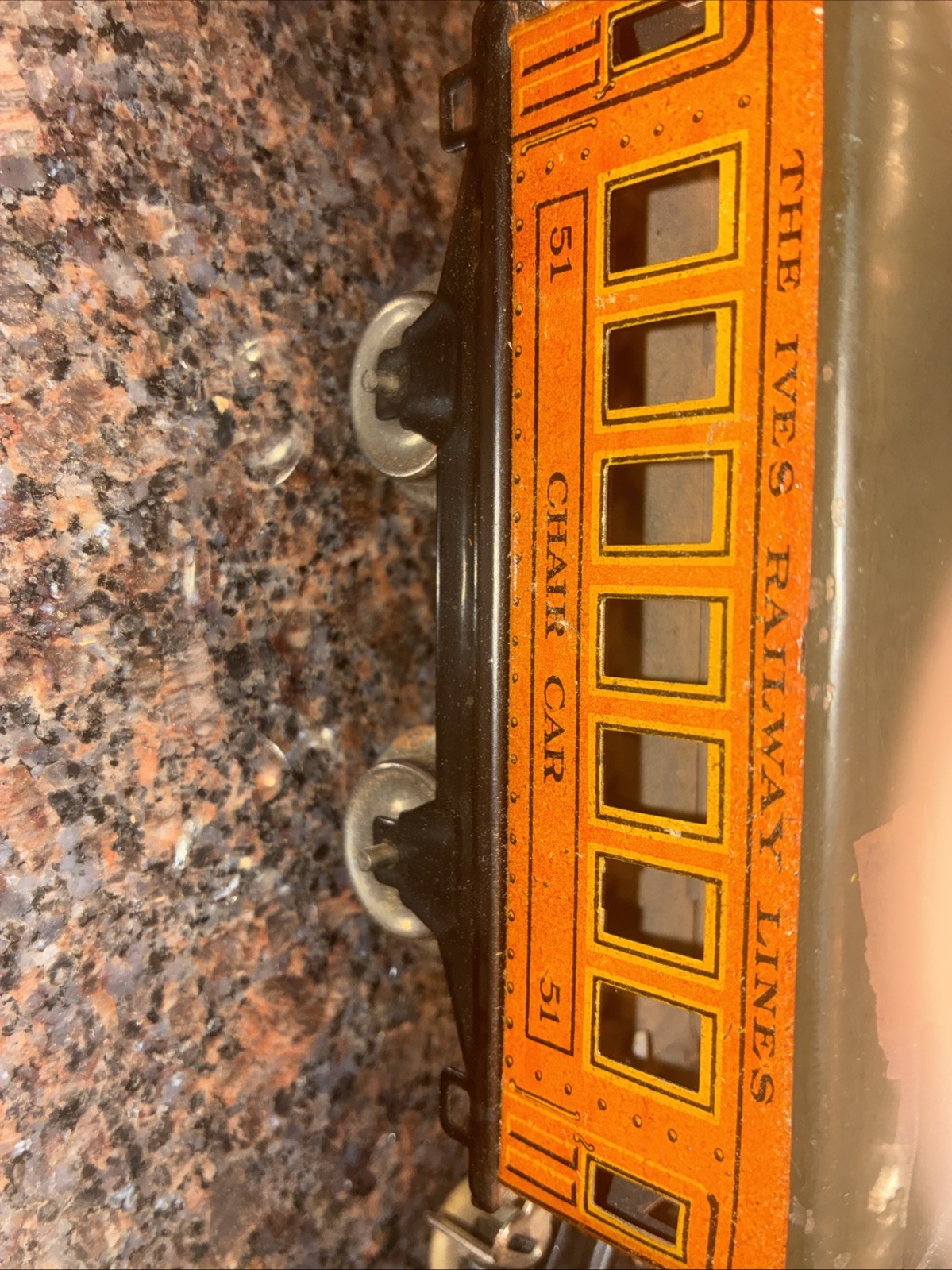 Ives Wind Up Train Set #4, , Box, Tracks, Key, Orig Paint, Running