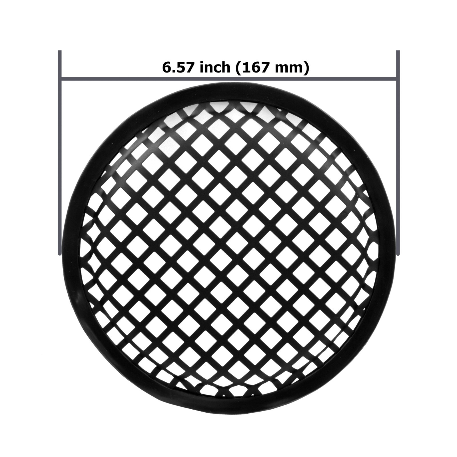 6 Inch Durable Metal Mesh Speaker Subwoofer Grill Waffle Cover w/ Clips (Pair)