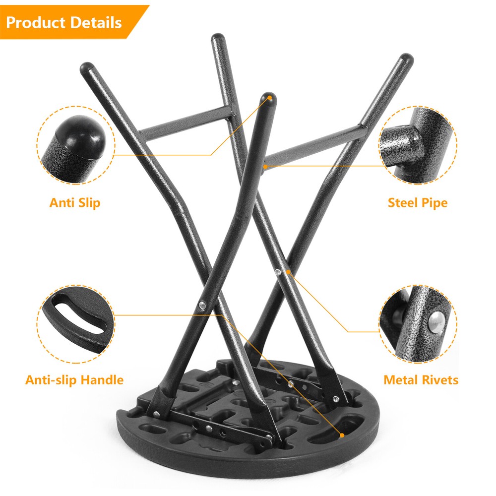 2 Pack Foldable & Portable Stool Chairs w Handle, Collapsible Stool Chairs