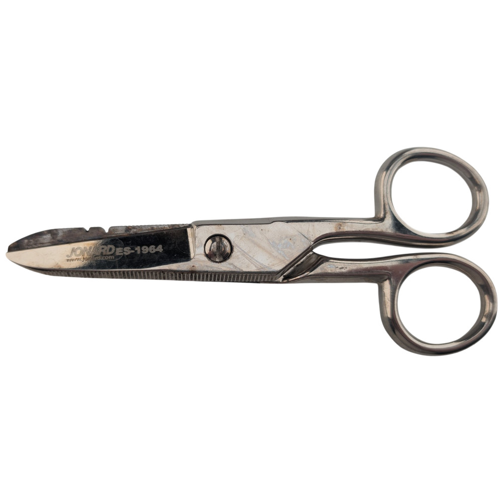 Jonard Tools ES-1964 Electrician's Scissors Serrated Notched Wire Stripper