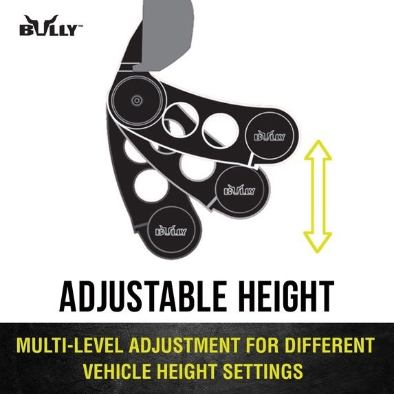 Single Side Step Black Anodized Aluminum Bracket 3" Stainless Steel Adjustable