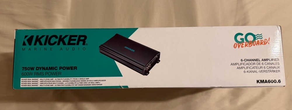 KICKER KMA600.6 Multi-Channel Marine Amplifier - Black