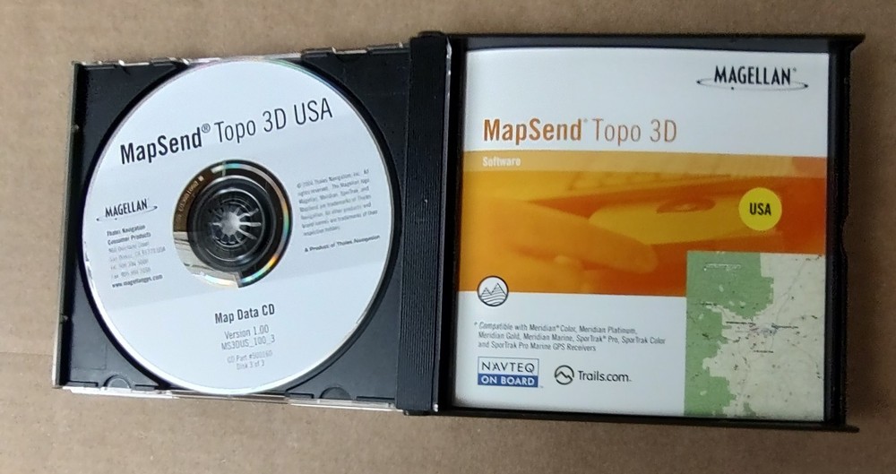 MAGELLAN MAPSEND TOPO 3D SOFTWARE 980611-09 VERSION 1