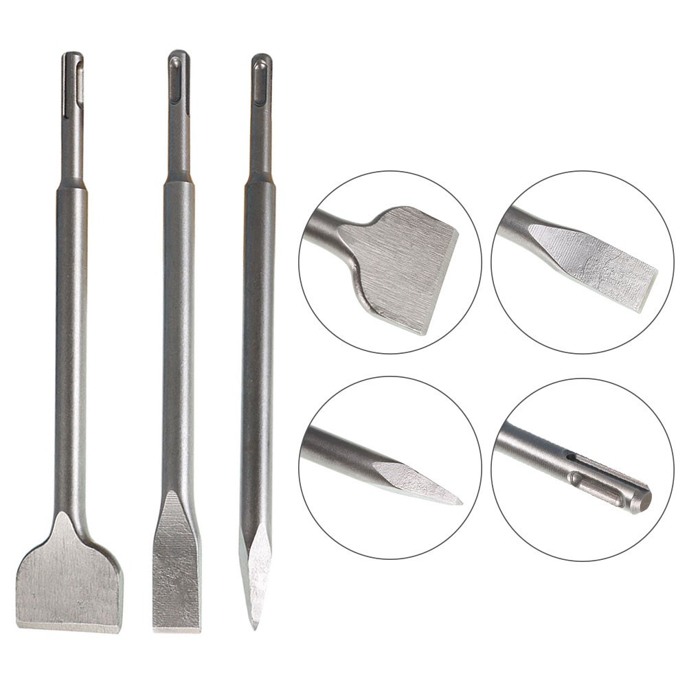 LABLT 6 Pcs Rotary Hammer Bits SDS plus Chisel Set Concrete Drill Bit Set