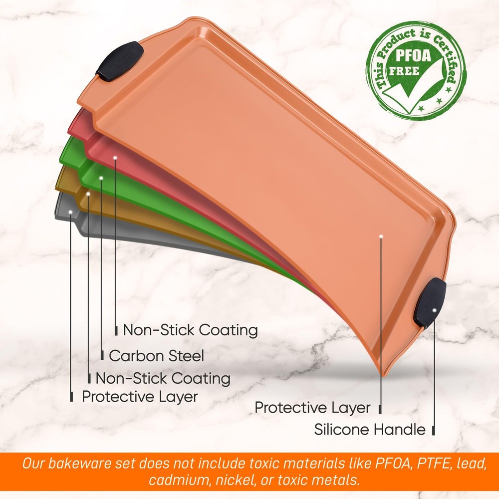 Nutrichef 15” Nonstick Cookie Sheet for Baking - Premium One size, Copper