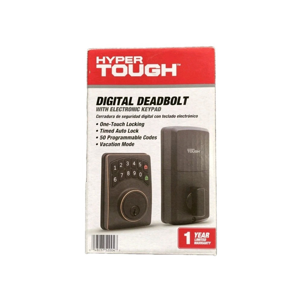 Hyper Tough Digital Deadbolt With Electrical Keypad (1752004)