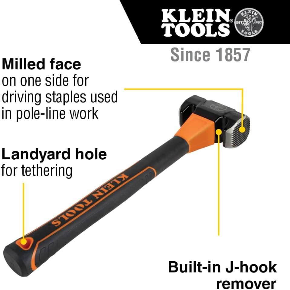 80936MF Lineman'S Milled-Face Hammer