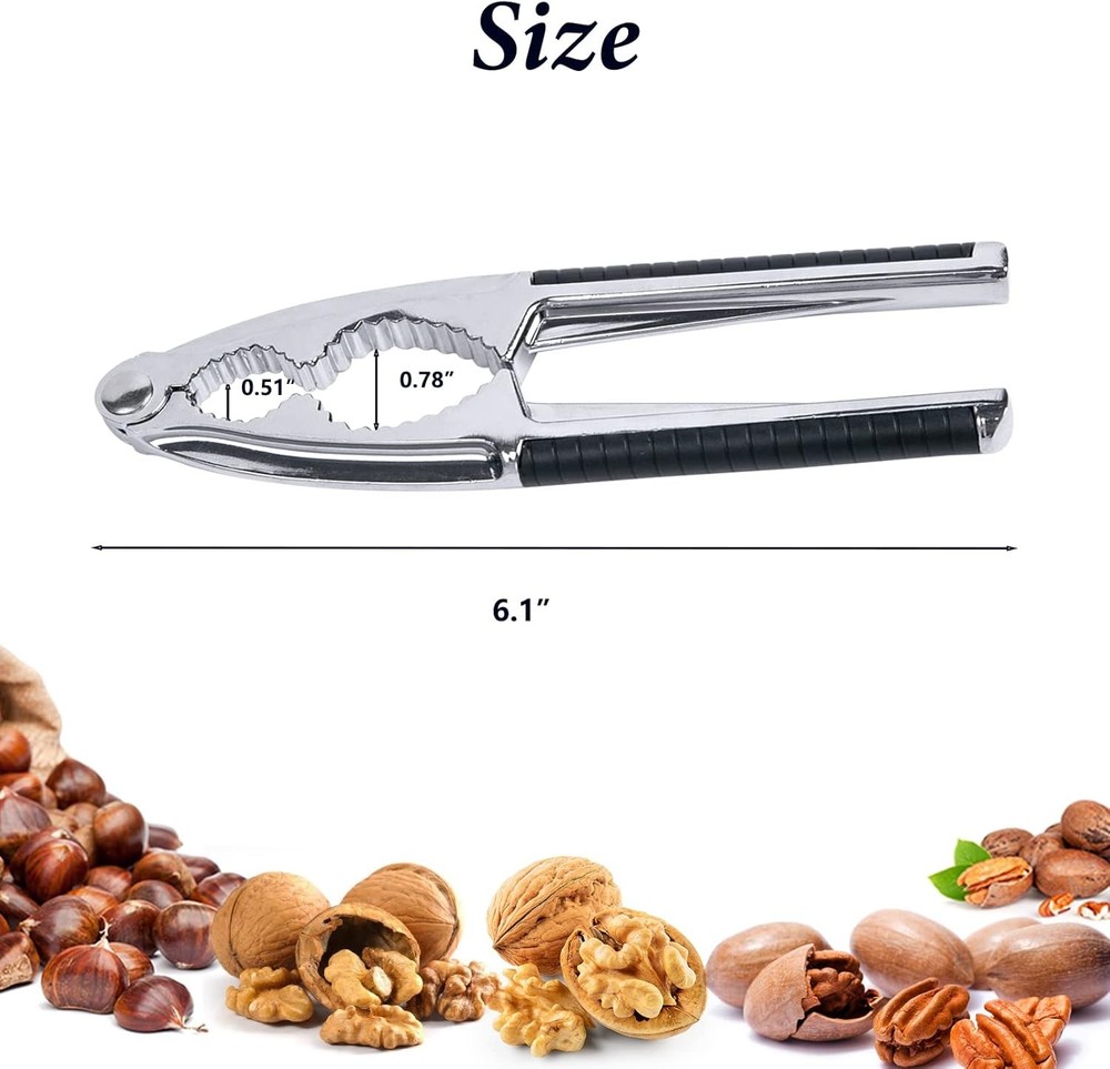 Nut Cracker, Heavy Duty Shell Cracker, Non-slip Handle, For All Nuts & Seafood