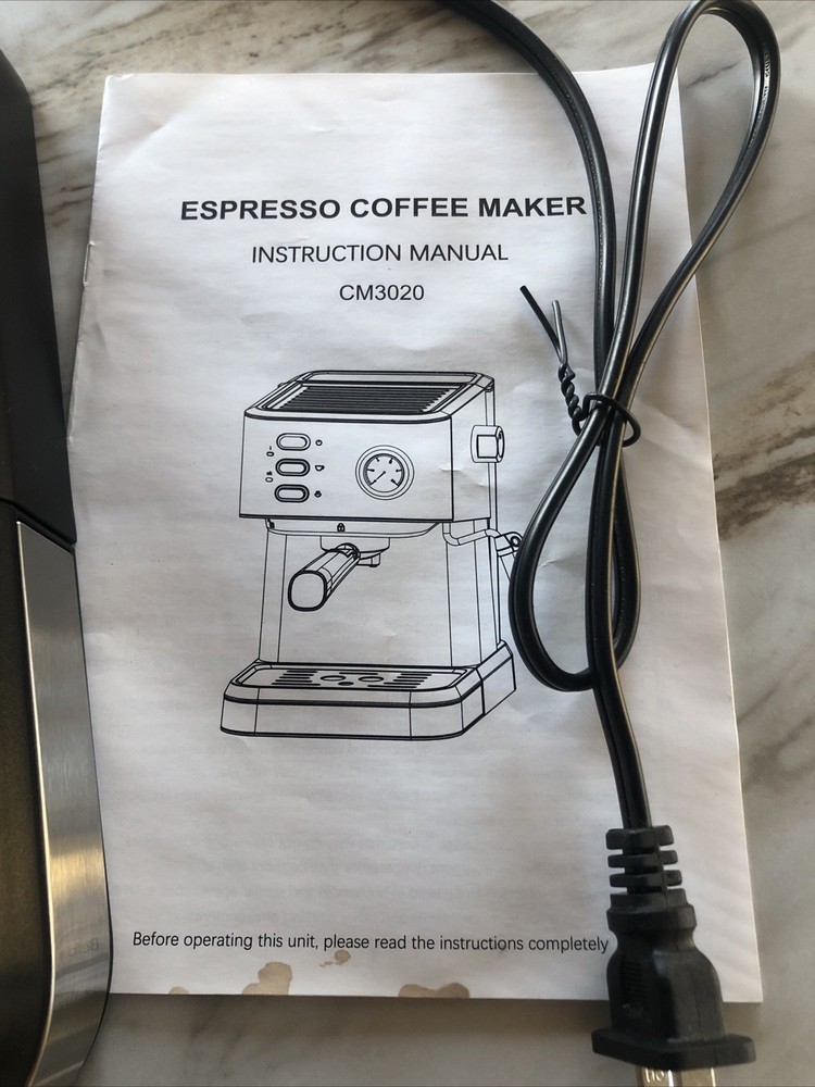 ESPRESSO COFFEE MAKER. Inst. MANUAL, Never Used!