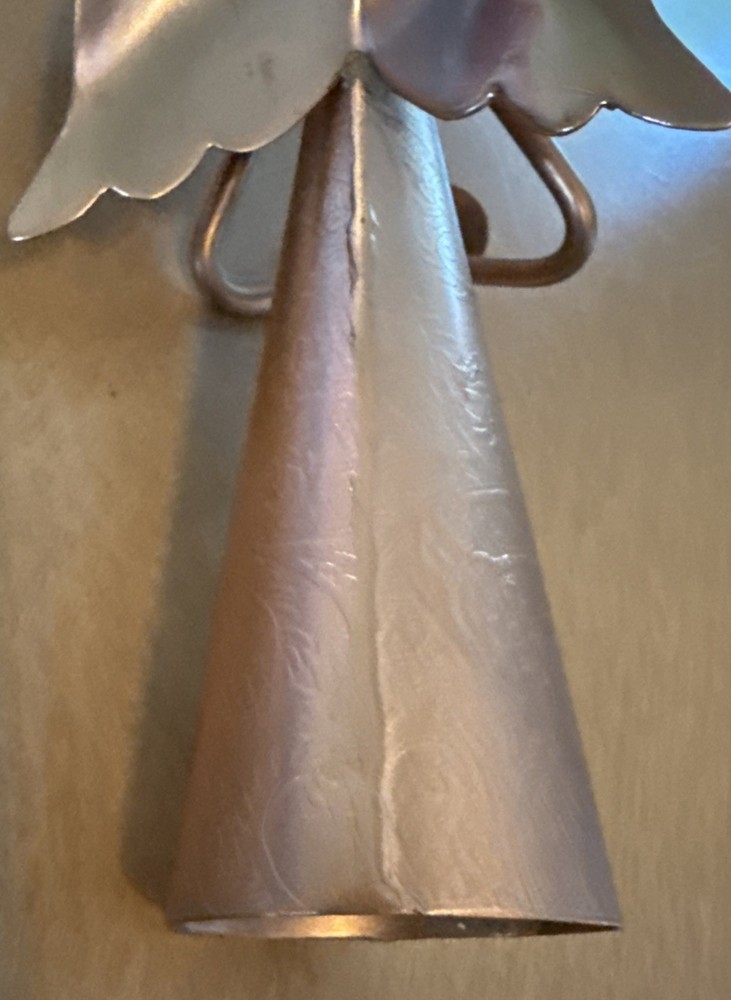 Copper Embossed Angel Bell Ornament 10"