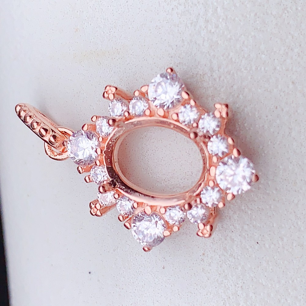 Silver 925 pendant empty setting, DIY blank setting YD13