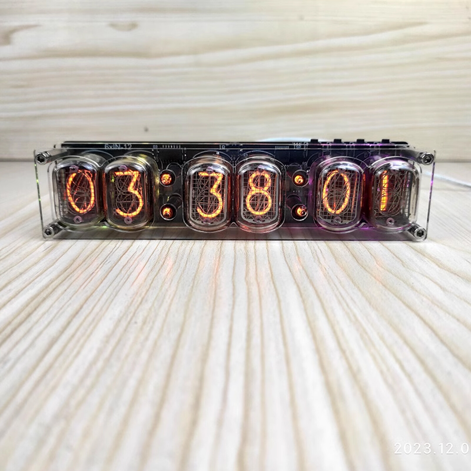 6-bit IN-12 Glow Tube Clock IN12 Nixie Clock Base Not Include Tube DC 5V