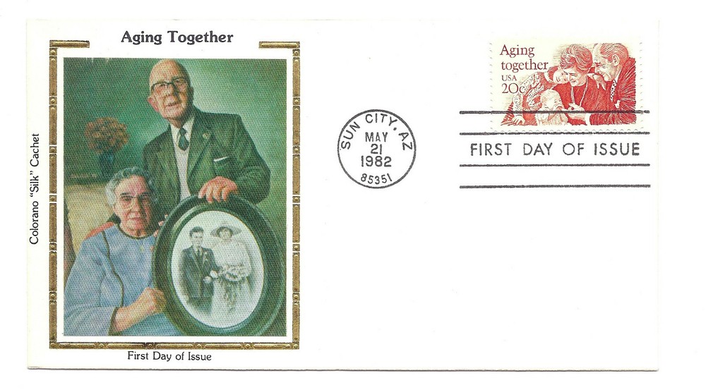2011  Aging Together Colorano "Silk" Cachet FDC
