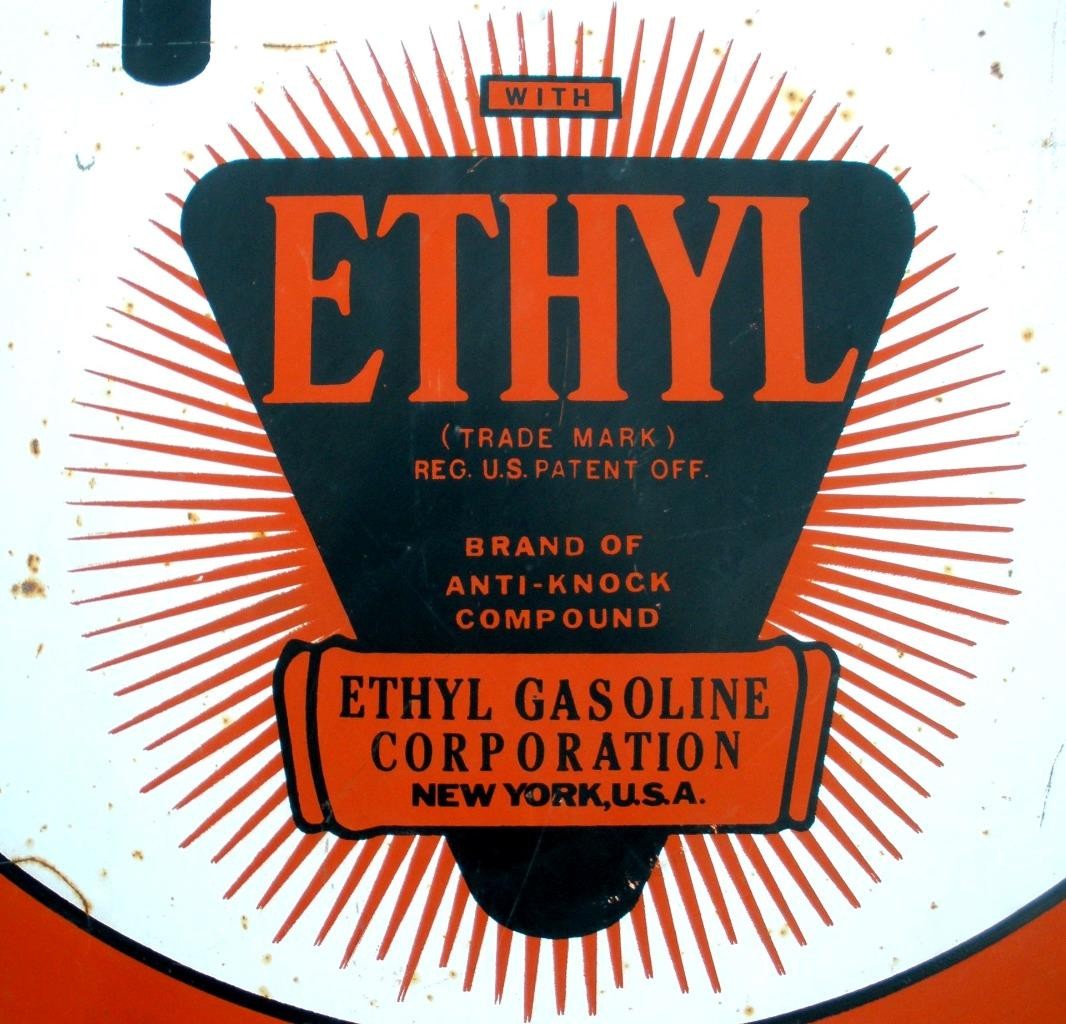 Vintage TYDOL Ethyl Auto Oil Gasoline Porcelain Metal 25.5x25.5 Plaque Sign