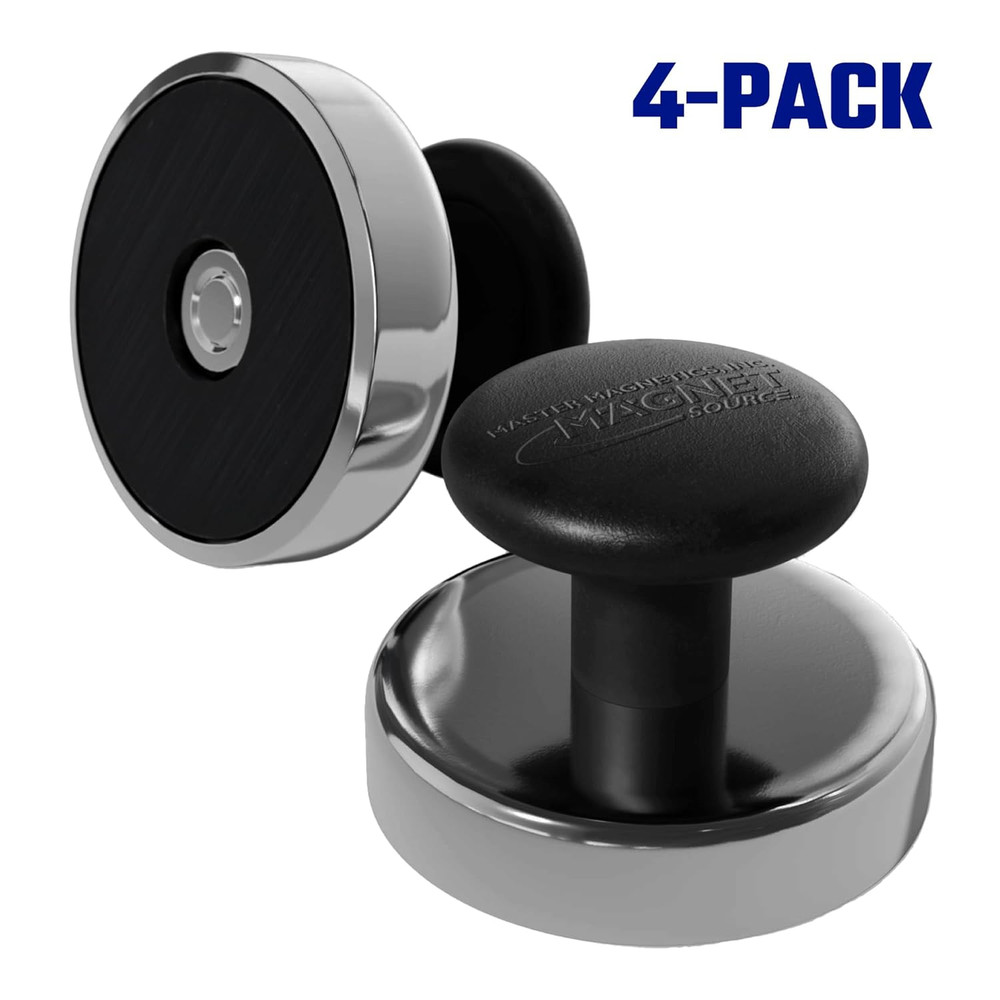 Ceramic Round Base Magnet with Knob Pack - Heavy-Duty Strong Magnets with Knobs