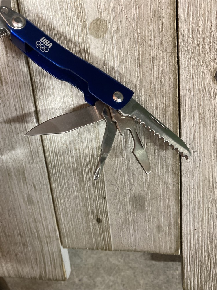 USA Olympics Multitool Utility Knife With Sheath