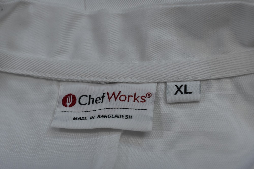Chef Works Bordeaux Basic Chef Coat Jacket Button Down White Unisex XL