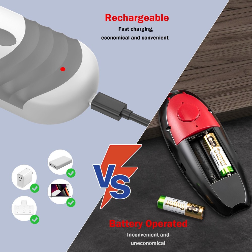 Can Opener for Kitchen w/ Extra Blade Rechargeable No Sharp Smooth Edge Electric