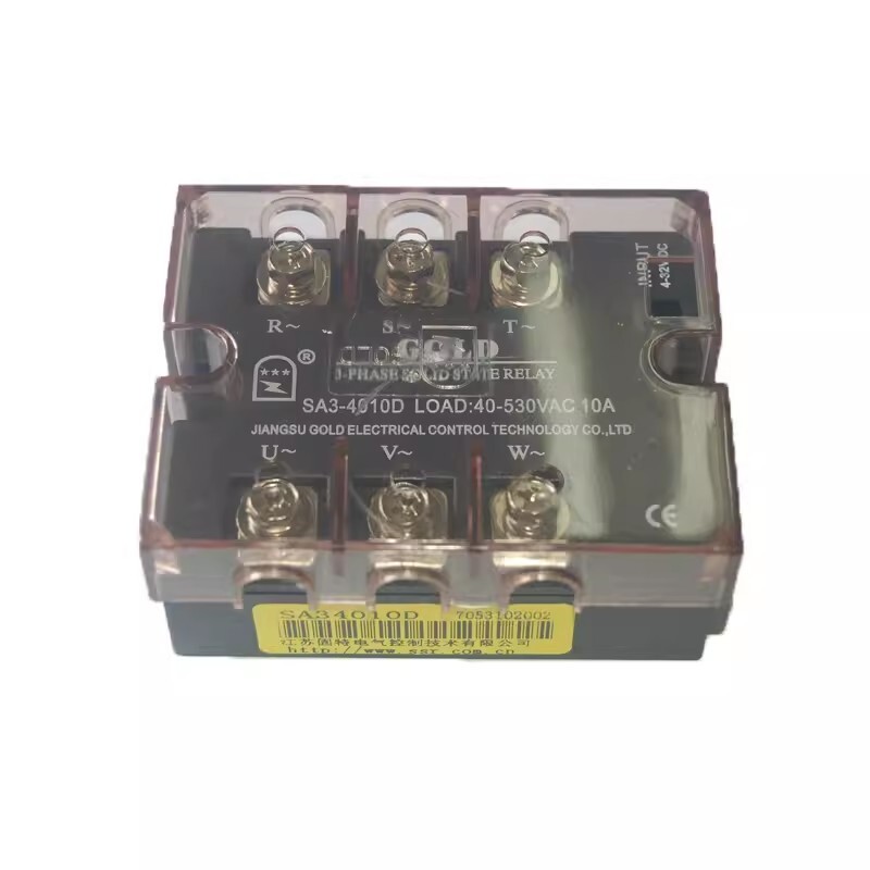 GOLD 3-phase Solid-state Relay SA3-4010D DC Controlled AC 10A 40-530V