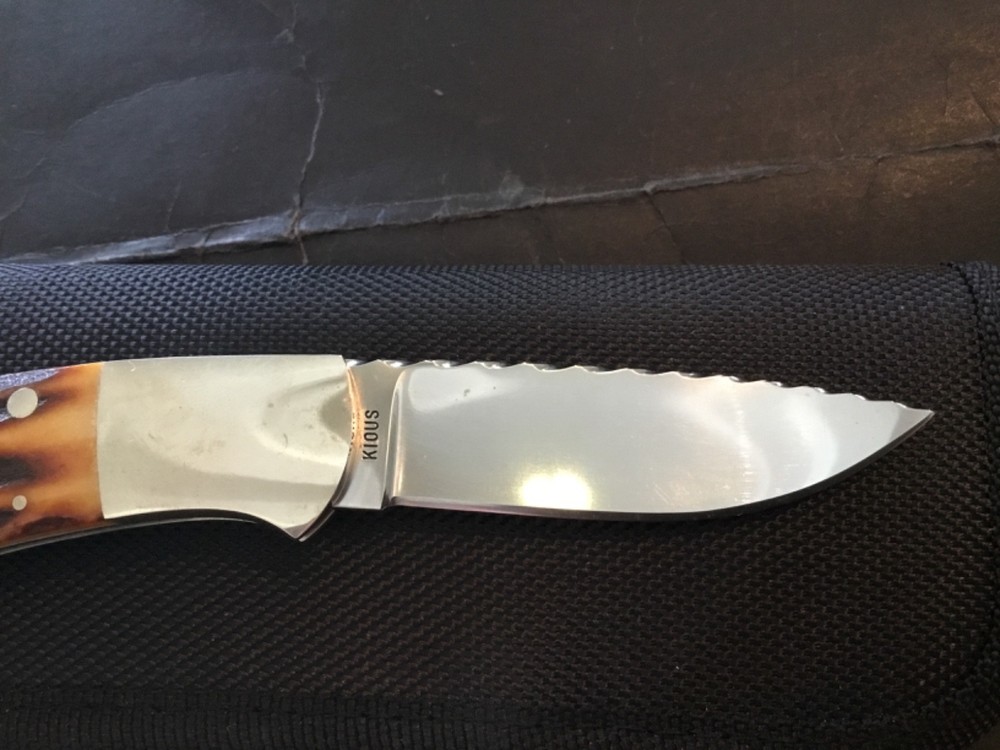 Custom Joe Kious Premium Stag Lockback like Slipjoint Folder Folding Knife