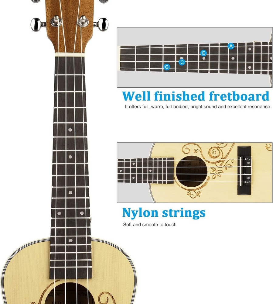 Professional Concert Ukulele Set with Accessories