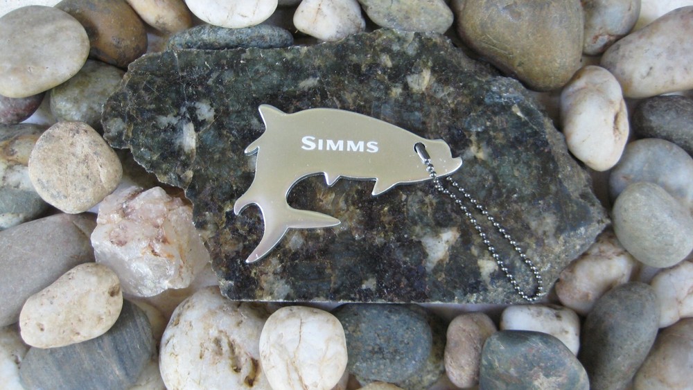 Simms Thirsty Tarpon Keychain, Silver/Gunmetal, NIP!