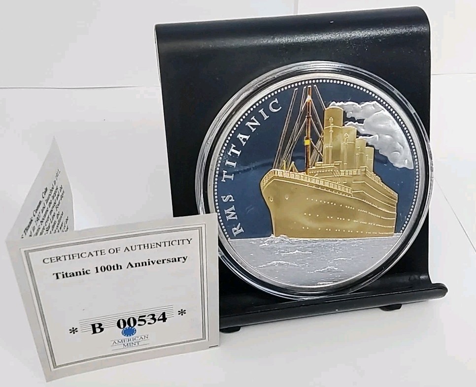 Titanic 100th Anniversary Coin. COA