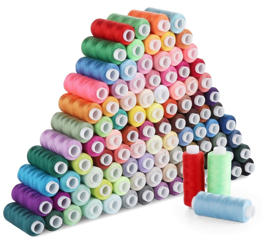 All Purpose Sewing Thread, 100 Color Sewing Thread Assortment 300 Yards Each ...