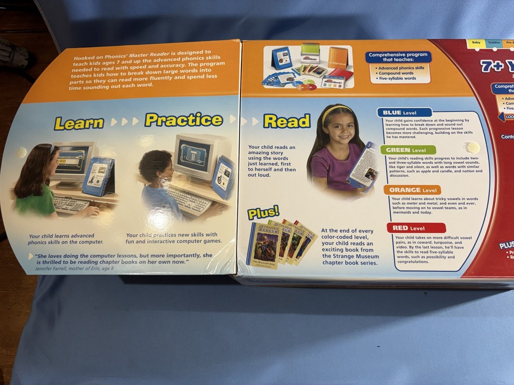 Hooked on Phonics Master Reader 2nd-6th Gr Kinder 1st 2nd COMPLETE More New Open