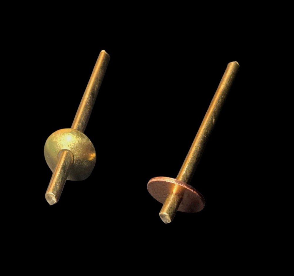 Straight Razor Pinning Kit (Domed Collars~Brass)