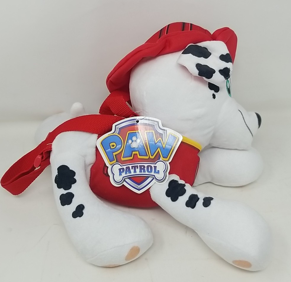 Nickelodeon Paw Patrol 14" Marshall Plush Backpack Red
