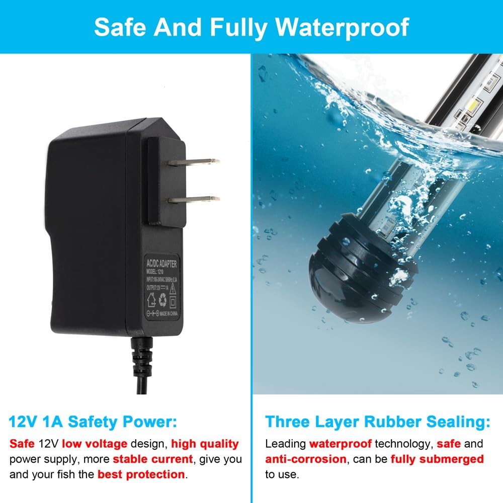 DaToo 4W 7.5inch Submersible (With Timer&Dimmer), Blue & White