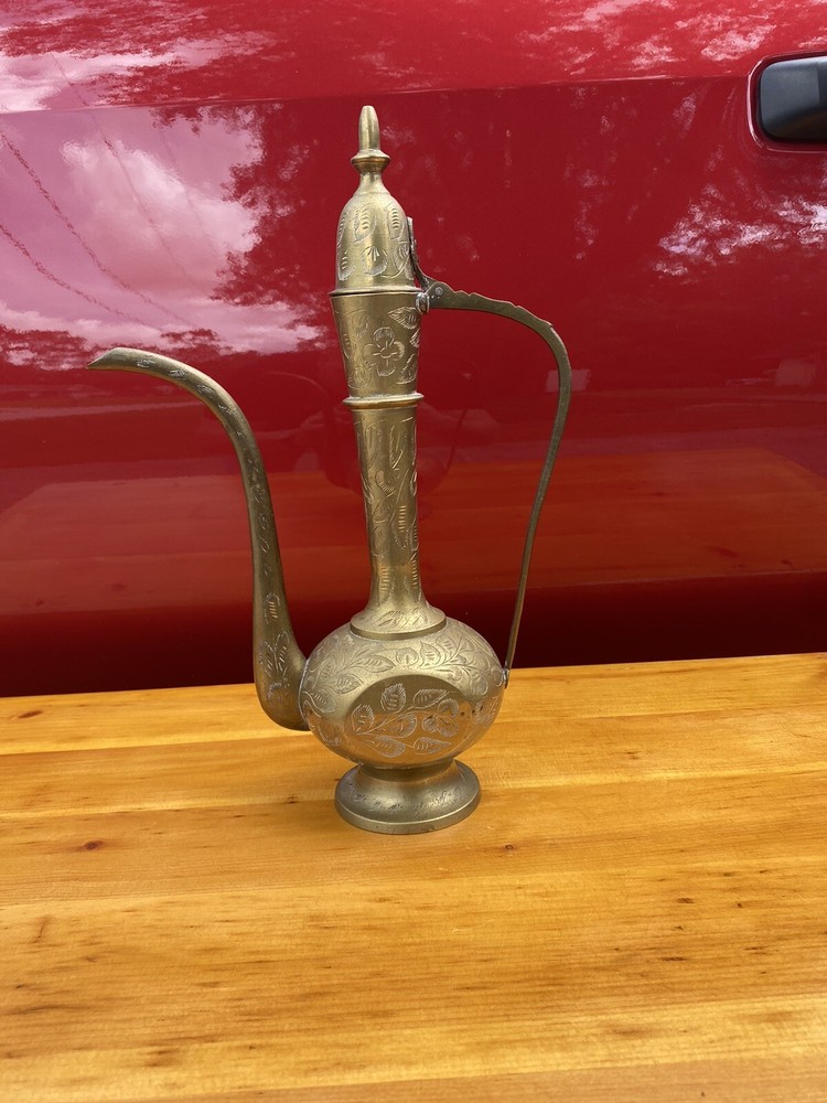13” Brass Antique Middle Eastern Teapot