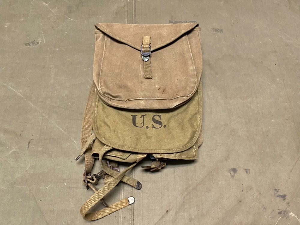 ORIGINAL WWII US ARMY M1942 COMBAT FIELD HAVERSACK BACKPACK-OD#3, 1942