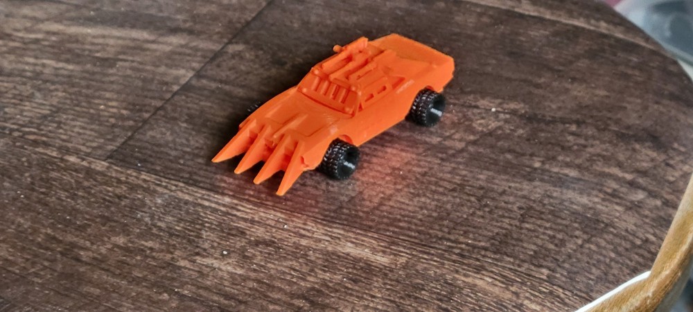 Apocalyptic Combat Car With Wheels that roll. 3d printed. One item