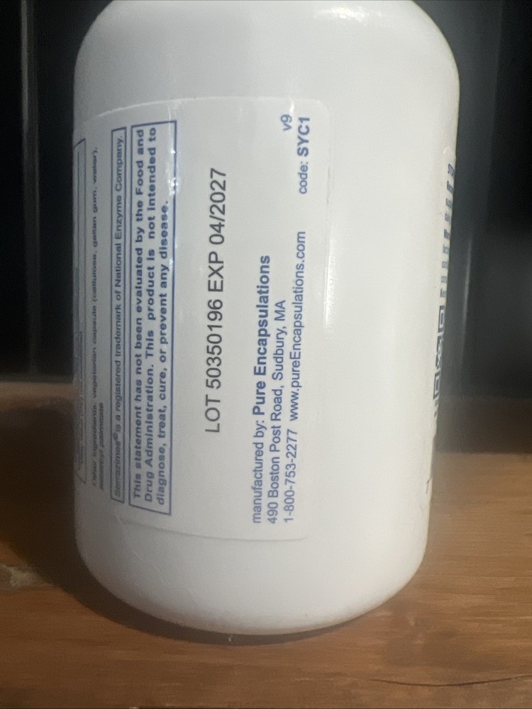 Wobenzyme Replacement - Pure Encapsulations Systemic Enzyme Complex 180 Caps NEW