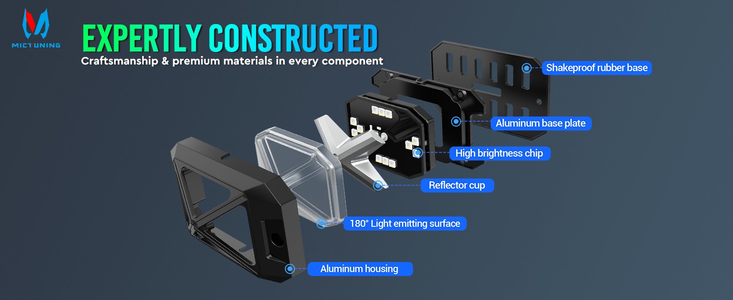 MICTUNING C4 RGBW LED Rock Lights - 12 Pods Full Anglw Underglow Underbody Lamp