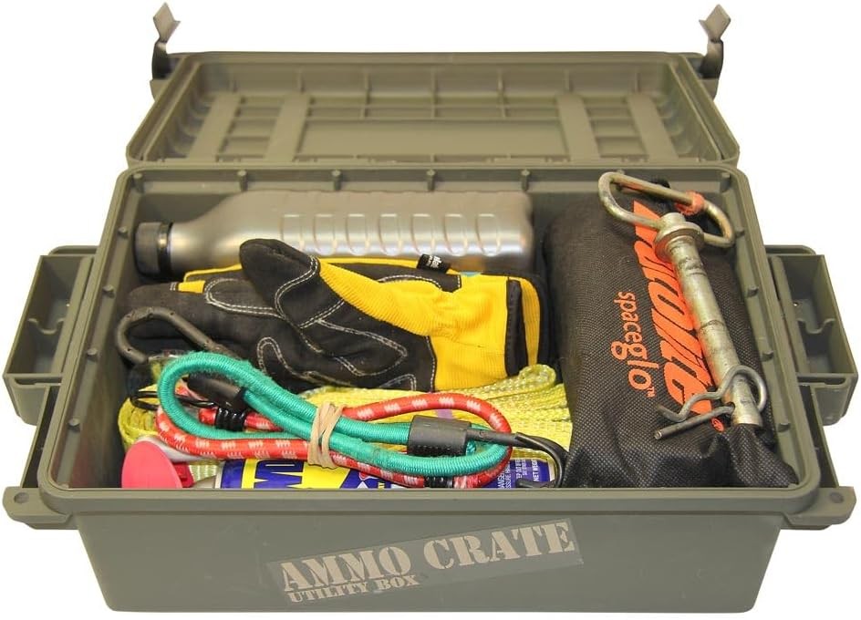 Multi-purpose storage box, waterproof O-ring seal - Army green