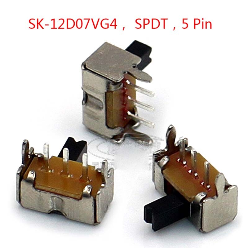 2 Position ON-OFF Microswitch 1P2T SPDT 5 Pin PCB Panel Model Mini Slide Switch