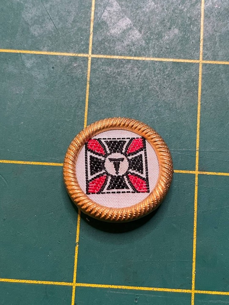 German WW2 Era DRKB veteran hat visor  cockade
