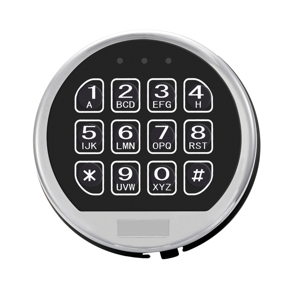 Safe Lock Replacement Swing Bolt Chrome Finish Digital Keypad 2 User Code Lock