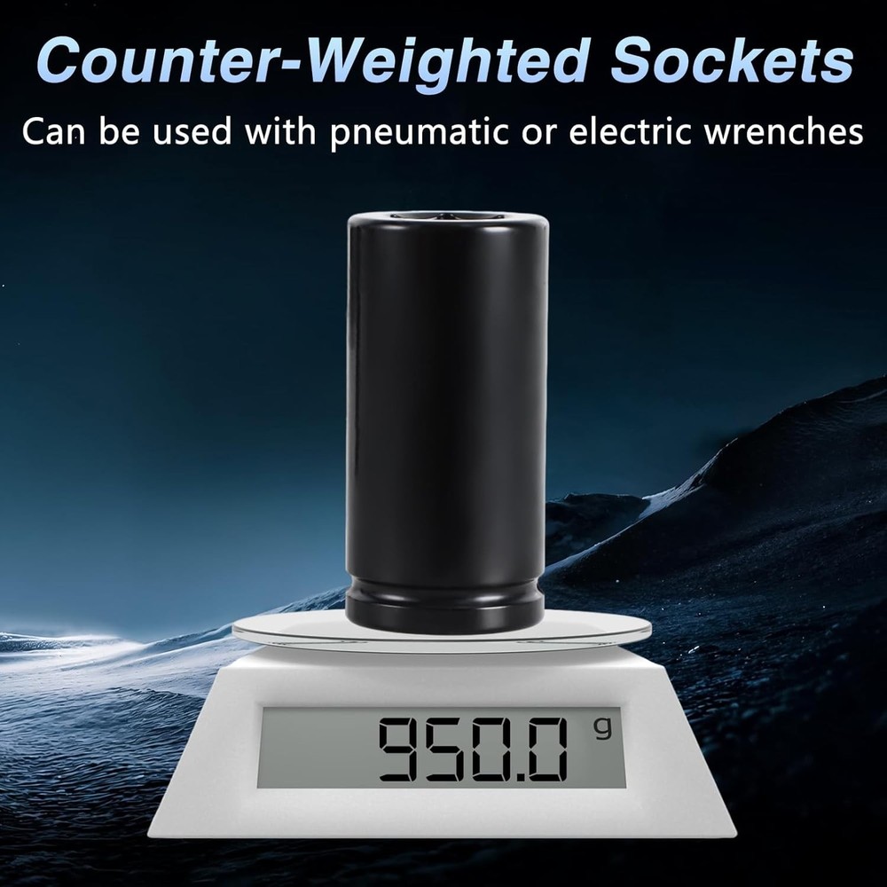 24mm Harmonic Balancer Socket 1/2" Drive Metric 6 Point Impact Socket...