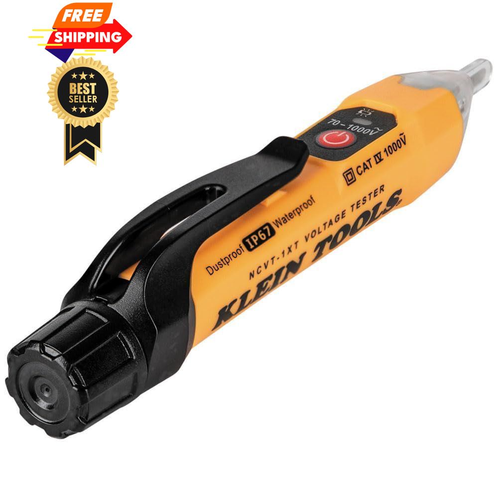 Klein Tools NCVT1XTKIT Non-Contact Low Waterproof Volt Tester Kit, Red