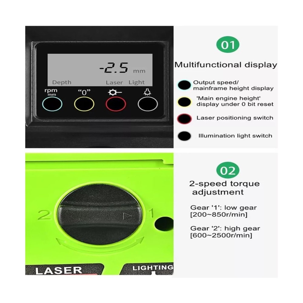 Bench Drill Stand 800W Brushed digital display Mini Electric Bench Drilling M...