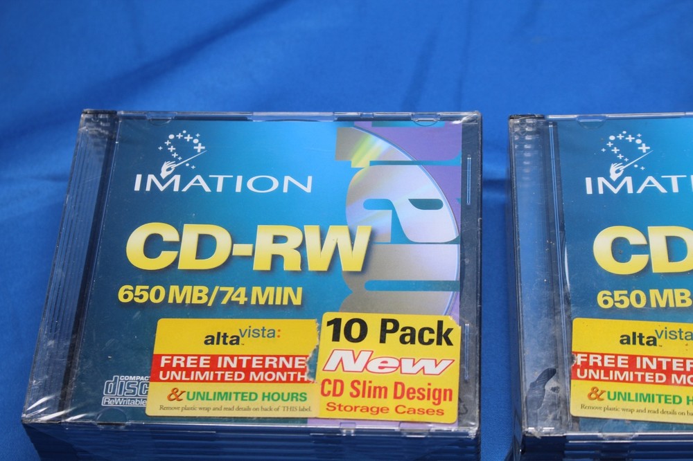 30--- CD RW 650MB 74 MIN 10 pack Imation new sealed